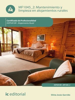 cover image of Mantenimiento y limpieza en alojamientos rurales. HOTU0109